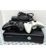 Microsoft Xbox 360 S 4GB Console Black 1439 w 460GB Harddrive + 2 Contro... - $118.79