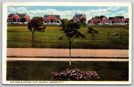 Officers Quarters Fort Ontario Oswego New York 1925 WB Postcard H15 - £2.13 GBP