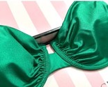 Victoria&#39;s Secret Schwimmen Rüschen Glanz Bügel Verstellbar Bikini Top Grün - $28.63