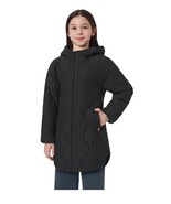 Mondetta Girls Boys Quilted Jacket Black Pockets Wind Water Resistant Cu... - $62.73 CAD