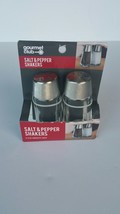 Gourmet Club Salt &amp; Pepper Glass Shakers with Tops 2 Pack 2.5 oz Spice Kitchen - £14.99 GBP