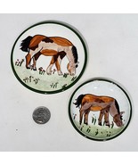 Set of 2 Creatively Yours Horse Pony PlatesHand Painted Karen DeAlwis EUC - £15.07 GBP