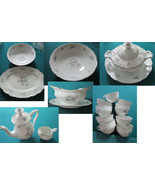 BOHEMIA CZECH CHINA WILD FLOWER BOWLS TUREEN COFFEE POT MUGS PICK A SET - €46,44 EUR+