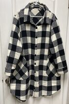 Women's 3X Black &amp; White Heavy Plaid Coat SEE DESCRIPTION - $35.05