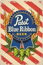 Pabst Blue Ribbon Beer Retro Vintage Sign 8x12 inches  Mancave Garage hh - $452.20 MXN