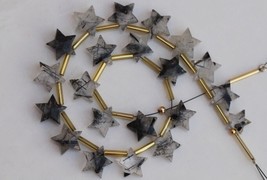 Natural black rutilated Gemstone Stars, 10 piece Crescent star AAA quality rutil - £26.13 GBP