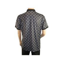 Men Sports Shirt DE-NIKO Short Sleeves Soft Modal Fashion Polo Shirt G1121 Black image 9