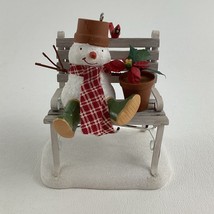 Hallmark Keepsake Christmas Tree Ornament Garden Bench Buddies Snowmen Winter - $15.95