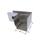 1 - Aluminum 6 - Inch Gutter Outside Box Miter Color White - $391.54 MXN