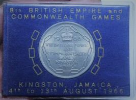 Gem Unc Jamaica 1966 5 Shillings in Sleeve~8th Commonwealth Games Kingst... - £18.67 GBP