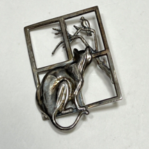 MFA 925 Sterling Silver Museum of Fine Art Cat in Window Brooch Pin Gift... - £45.89 GBP