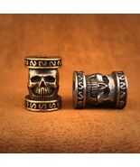 Handmade Brass Skull Lanyard Bead, EDC Charm - $9.99