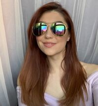Unbranded Aviator Gold Green Multicolor Pilot Men’s Women's Sunglasses - $9.99