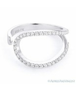 Adjustable Open Loop Cubic Zirconia CZ Crystal Ring .925 Sterling Silver... - $34.56 CAD