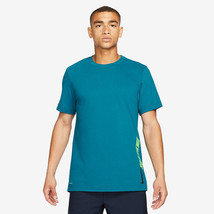 Nike Men&#39;s Back Logo Training T-Shirt in Blue/Green Abyss-Size Large - $22.97