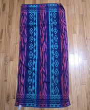 Vintage Aztec Geometric Reversible Beach Towel Animal Print Revere  - $15.44