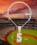 Baseball Silver Plated Bling Iced Number Drip Pendant + Rope Chain Neckl... - $19.79