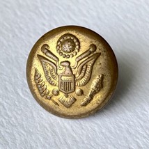 Vintage Post 1902 US Army Great Seal Uniform Button 15mm Gold Fechheimer Bros - £14.92 GBP