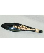 Victorian 10K Rose Gold Onyx Jet 13 Seed Pearl Mourning Pin Spectacular - $250.00