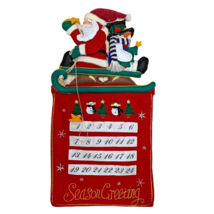 Christmas Countdown Advent Calendar Santa Snowman Holiday - £23.29 GBP