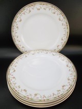 Theodore Haviland Limoges France Pink Roses Blue Porcelain Luncheon Plate Lot 4 - £22.03 GBP
