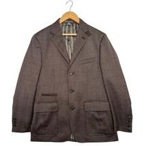 Johnston Murphy Bib Blazer Mens Medium Brown Wool Tweed Sport Coat Jacket - $1,861.83 MXN