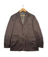 Johnston Murphy Bib Blazer Mens Medium Brown Wool Tweed Sport Coat Jacket - $135.38 CAD