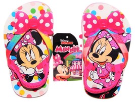 Minnie Mouse Disney Flip Flops Beach Sandals w/ Optional Sunglasses Toddlers Nwt - $10.73+