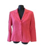 Vintage Talbots Pink Linen Blend Two Button Career Blazer Jacket Size 4 ... - £79.00 GBP