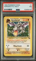 PSA 7 Aerodactyl Holo #1/62  Fossil 1999 Pokemon UNLIMITED  - $44.99