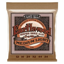 Ernie Ball 2146 Earthwood Medium Light Acoustic Phosphor Bronze String Set - £10.23 GBP