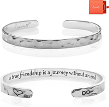 Inspirational Friendship Cuff, friendship is a journey without an end - £19.88 GBP