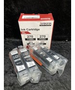 4 Pc  Black PGI 270/271 XL Ink Cartridge for Canon TS5020 TS6020 MG7720 ... - $13.55 CAD