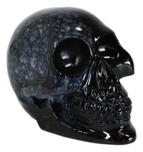 Wicca Witchcraft Magic Black Translucent Acrylic Crystal Gazing Skull Figurine - £18.97 GBP