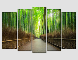 Bamboo Forest Canvas Print Forest Wall Art Japanese Nature Wall Art Living Room  - £39.28 GBP
