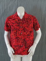 Vintage Hawaiian Aloha Shirt - Thick Cotton Floral Palm Tree Design -Men... - £43.97 GBP
