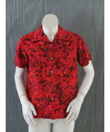 Vintage Hawaiian Aloha Shirt - Thick Cotton Floral Palm Tree Design -Men... - £44.20 GBP