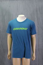 Graphic T-shirt - Green Peace Word Logo - Men's Large - $35.00