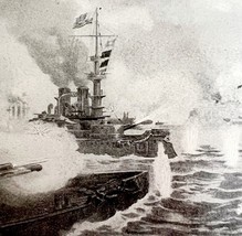 Bombing Of Puerto Rico San Juan 1899 Victorian Print Sampson&#39;s Naval Squ... - $563.24 MXN