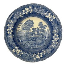 Copeland Spode&#39;s Blue Tower 10-1/4&quot; Rimmed Soup Bowl Oval Stamp England U35 - £37.36 GBP