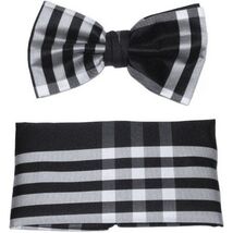 Men's Fancy Bow Tie/Hankie Set By J.Valintin Soft Microfiber Silky JVBT-... - $17.50