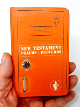 New Testament Psalms Proverbs GIDEON BIBLE Pocket Mini Orange Prayer Book - £7.38 GBP