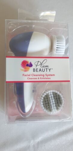 Plum Beauty Facial Cleansing System 2 Brush Heads Cleanses &amp; Exfoliates - $9.05