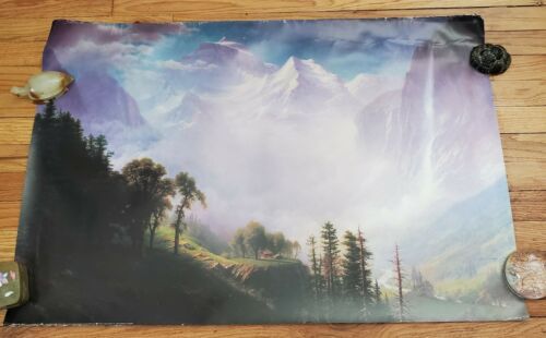 Primary image for 1994 Albert Bierstadt North Woodmere NY Lithograph Art Print Majesty Mountain