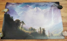 1994 Albert Bierstadt North Woodmere NY Lithograph Art Print Majesty Mountain - £22.82 GBP