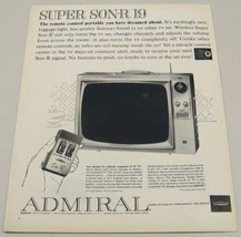 1961 Print Ad Admiral Super Son-R 19 Portable Television TV with Remote Control - £7.66 GBP