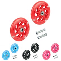 2pcs Children Bicycle Auxiliary Wheel Scooter Flashing Lighting Wheels 117mm Kid - £66.98 GBP