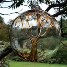 Hanging Glass Ball 6&quot; Diameter Caramel Tree Witch Ball (1) 619HB2 - £21.03 GBP