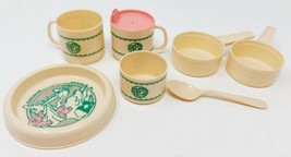 VTG 1983 CPK Cabbage Patch Kids Dishes - 7 Pieces - Plate Cups Spoon Bowl Italy - £9.91 GBP