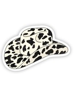 Cow Print Cowboy Hat Vinyl Stickerf - $5.41 CAD